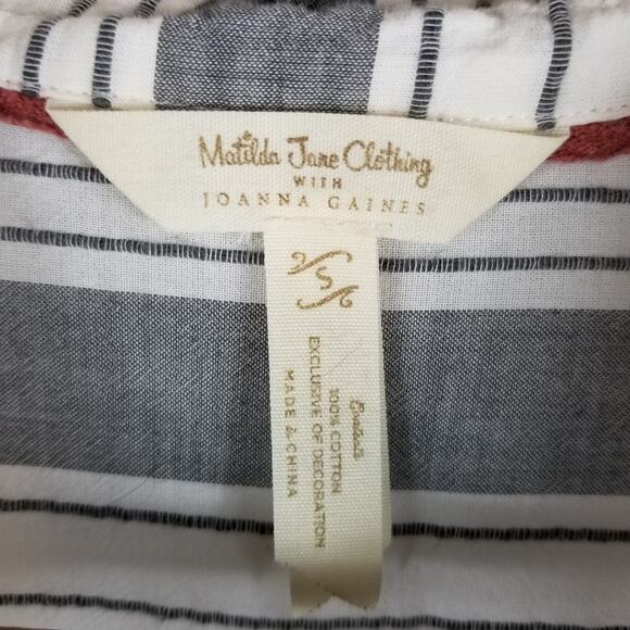 Matilda Jane 100% Cotton Striped Blouse Size S Small - Picture 3 of 6